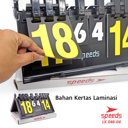 SPEEDS Score Board / Papan Skor / Papan Score 4 Digit Portable Untuk Olahraga LX 046-4