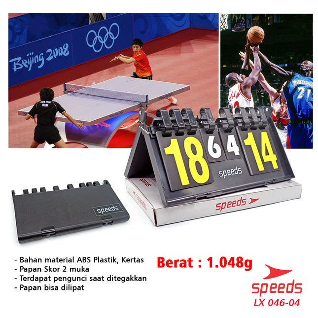 SPEEDS Score Board / Scoreboard / 4-Digit Portable Scoreboard for Sports LX 046-4