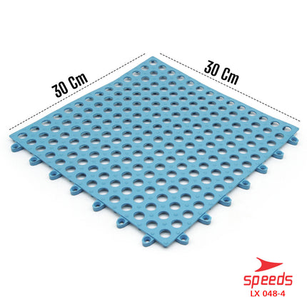 SPEEDS Keset Kaki 30x30cm Bath Mat Keset Kamar Mandi Motif Polkadot Tidak Licin Karpet PVC 048-4
