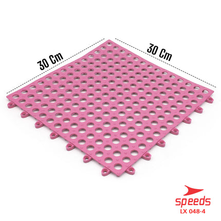SPEEDS Keset Kaki 30x30cm Bath Mat Keset Kamar Mandi Motif Polkadot Tidak Licin Karpet PVC 048-4