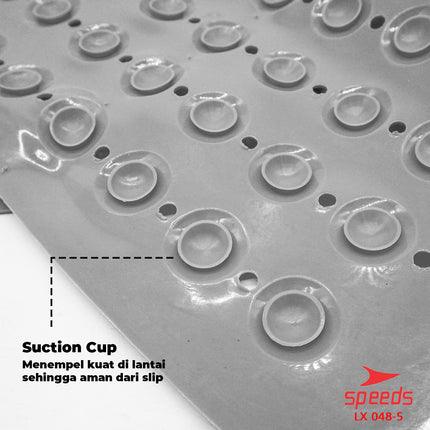 SPEEDS Keset Kaki Anti Slip Bath Mat Keset Kamar Mandi Serap Air Tidak Licin Karpet PVC 048-5