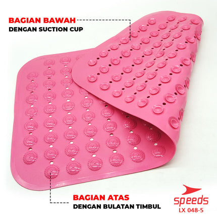 SPEEDS Keset Kaki Anti Slip Bath Mat Keset Kamar Mandi Serap Air Tidak Licin Karpet PVC 048-5