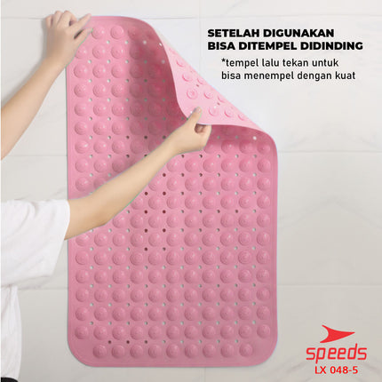 SPEEDS Keset Kaki Anti Slip Bath Mat Keset Kamar Mandi Serap Air Tidak Licin Karpet PVC 048-5