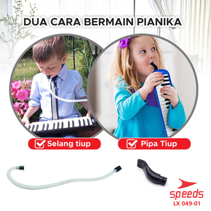 SPEEDS Pianika Mainan  Anak Murah Piano Mini Mainan 3 Warna Dapat Tas Pianika 049-1