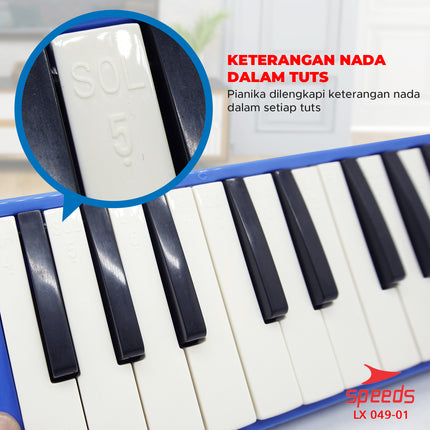 SPEEDS Pianika Mainan  Anak Murah Piano Mini Mainan 3 Warna Dapat Tas Pianika 049-1