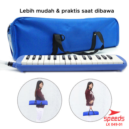 SPEEDS Pianika Mainan  Anak Murah Piano Mini Mainan 3 Warna Dapat Tas Pianika 049-1