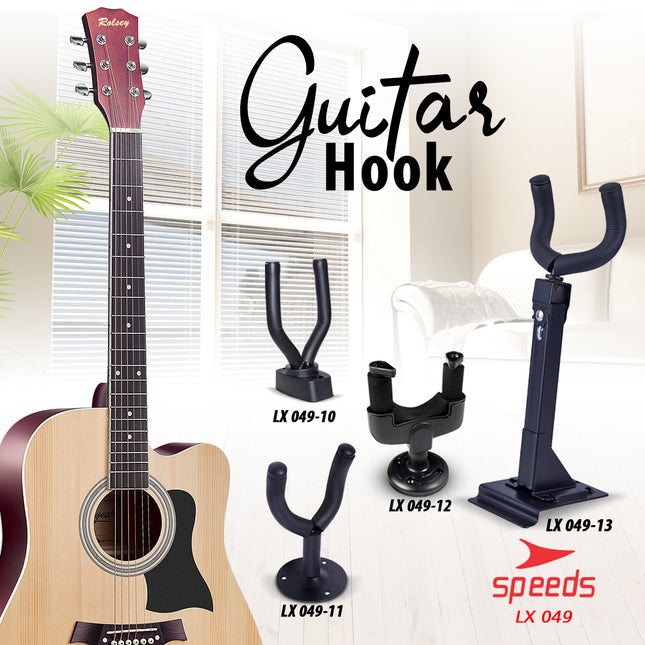 SPEEDS Alat Musik Gantungan Gitar Guitar Hook, Bass, Elektrik, Klasik Praktis Tempel Dinding 049-10