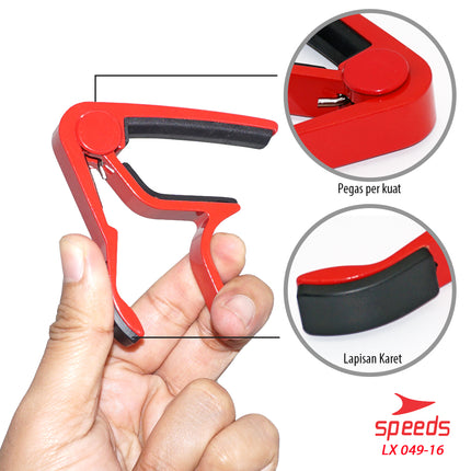 SPEEDS Alat Musik Capo Gitar Bahan Alumunium Alloy Untuk Gitar / Bass / Ukulele 049-16