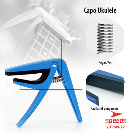 SPEEDS Alat Musik Capo Gitar Bahan Rubber Untuk Ukulele 049-17