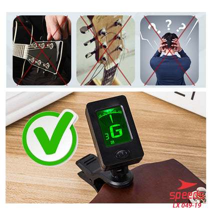 SPEEDS Tuner Gitar Digital Chromatic Clip On Auto Tuner Untuk Guitar 360 Degress Original 049-19