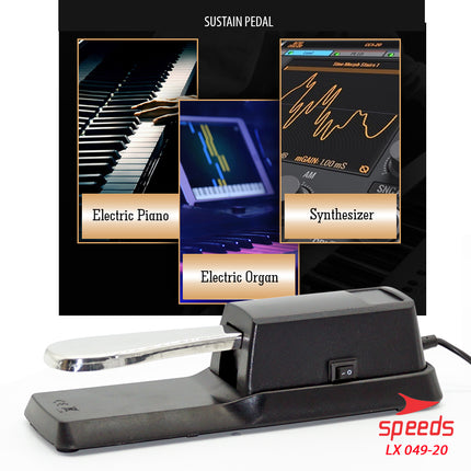 SPEEDS Alat Musik Sustain Pedal Universal Untuk Keyboard Piano Elektrik Synthesizer Digital 049-20