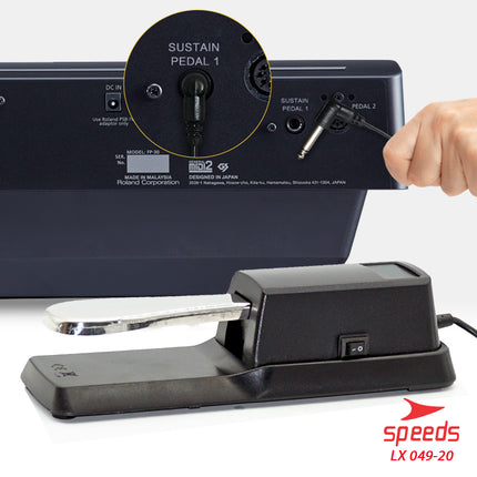 SPEEDS Alat Musik Sustain Pedal Universal Untuk Keyboard Piano Elektrik Synthesizer Digital 049-20