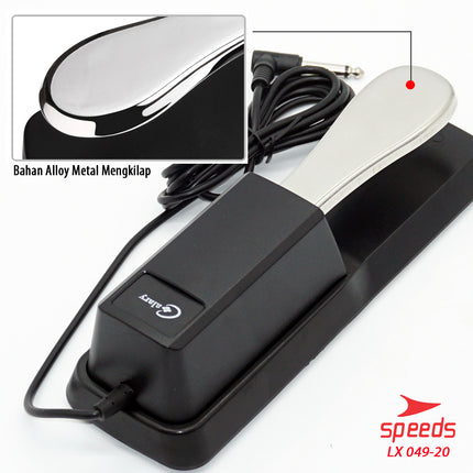 SPEEDS Alat Musik Sustain Pedal Universal Untuk Keyboard Piano Elektrik Synthesizer Digital 049-20