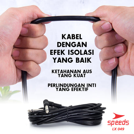 SPEEDS Kabel Jack Gitar Listrik Alat Musik Kabel Aux Cable Audio Kabel Salon Speaker 049-21