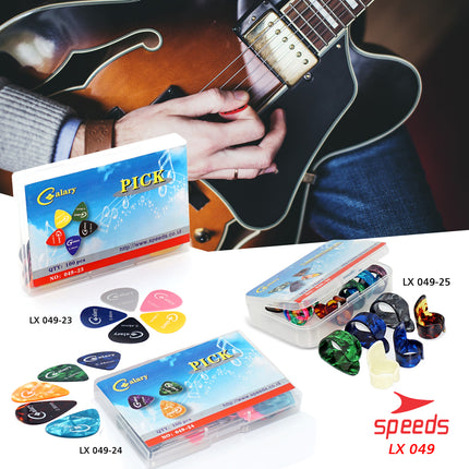 SPEEDS Pick Gitar Alat Musik Celluloid Murah Pemetik Gitar Akustik 0.46, 0.71, 0.96 mm 049-23