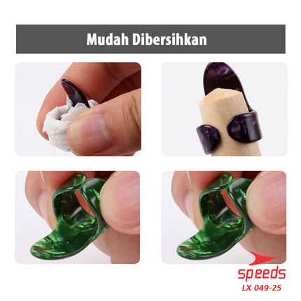 SPEEDS Pick Gitar Alat Musik Pick Finger Celluloid Pemetik Gitar Akustik 049-25