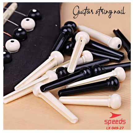 SPEEDS Pin Sadle Gitar Bridge Pins Guitar Alat Musik Bridge Pin Saddle Nut Pin Gitar 049-27
