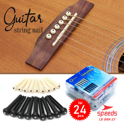 SPEEDS Pin Sadle Gitar Bridge Pins Guitar Alat Musik Bridge Pin Saddle Nut Pin Gitar 049-27