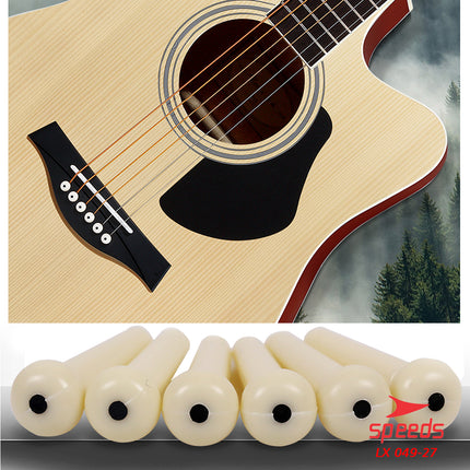 SPEEDS Pin Sadle Gitar Bridge Pins Guitar Alat Musik Bridge Pin Saddle Nut Pin Gitar 049-27