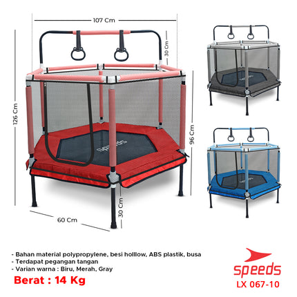 SPEEDS Mainan Anak Trampoline Anak Mainan Lompat Jump Olahraga Fitness 067-10