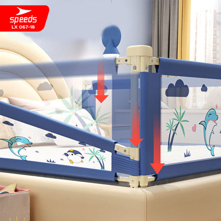 SPEEDS Baby Safety Bed Guard Baby Bedrail Fence Pagar Pengaman Pembatas Kasur Bed Rail Tempat Tidur Ranjang Bayi Balita Anak Bedguard Box 78-98cm Portable 067-18