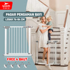 SPEEDS Baby Safety Gate Pagar Pintu Bayi Pagar Pengaman Bayi Pembatas Bayi Anak Tangga Dapur Kamar Mandi Safe Gate Keluarga 067-20