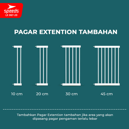 SPEEDS Baby Safety Gate Pagar Pintu Bayi Pagar Pengaman Bayi Pembatas Bayi Anak Tangga Dapur Kamar Mandi Safe Gate Keluarga 067-20