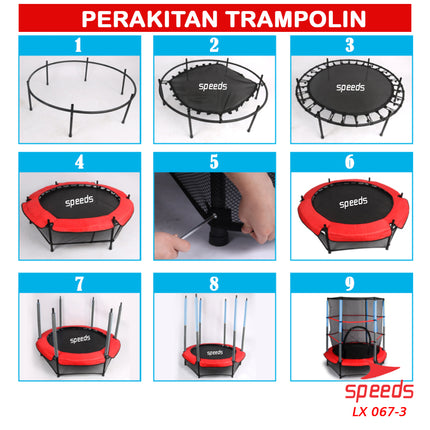 SPEEDS Trampolin 55  Trampoline Mainan Jump Lompat 067-3