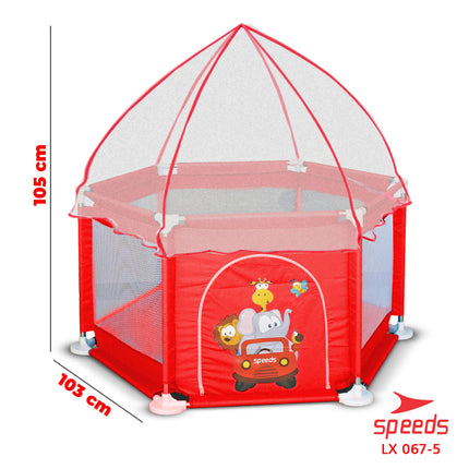 SPEEDS Kolam Mandi Bola Anak Playpen Anak Mini Kelambu Bayi Mainan Anak Dengan Jaring Net 067-5