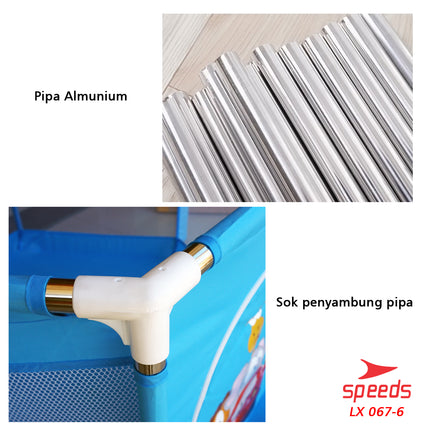 SPEEDS Kolam Mandi Bola Keranjang Mandi Bola Mainan Tenda anak Playpen 067-6
