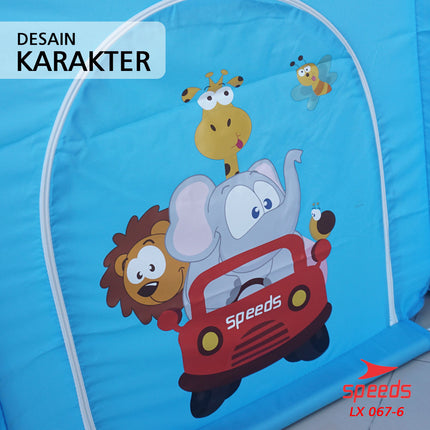 SPEEDS Kolam Mandi Bola Keranjang Mandi Bola Mainan Tenda anak Playpen 067-6