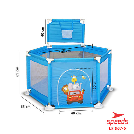 SPEEDS Kolam Mandi Bola Keranjang Mandi Bola Mainan Tenda anak Playpen 067-6