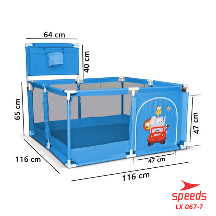 SPEEDS Kolam Mandi Bola Keranjang Mandi Bola Mainan Tenda anak Playpen 067-7