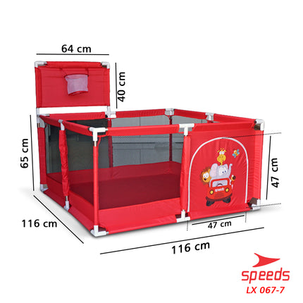 SPEEDS Kolam Mandi Bola Keranjang Mandi Bola Mainan Tenda anak Playpen 067-7