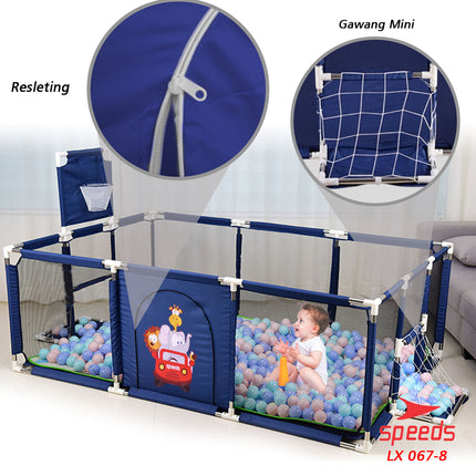 SPEEDS Kolam Mandi Bola Keranjang Mandi Bola Mainan Tenda anak Playpen 067-8