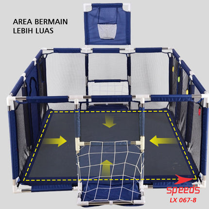 SPEEDS Kolam Mandi Bola Keranjang Mandi Bola Mainan Tenda anak Playpen 067-8