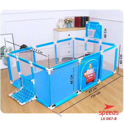 SPEEDS Kolam Mandi Bola Keranjang Mandi Bola Mainan Tenda anak Playpen 067-8