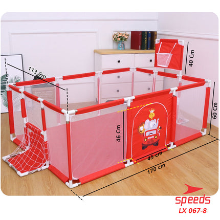 SPEEDS Kolam Mandi Bola Keranjang Mandi Bola Mainan Tenda anak Playpen 067-8