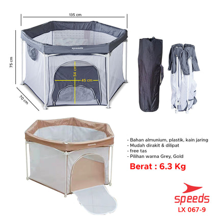 SPEEDS Kolam Mandi Bola Lipat Anak Playpen Anak Mini Kelambu Bayi Mainan Anak Dengan 067-9