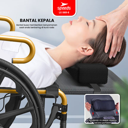 SPEEDS Kursi Roda 4in1 Travel Bisa Masuk Pesawat Bisa Dilipat Fitur Lengkap Wheel Chair Alluminium 068-6