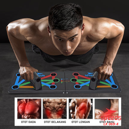 SPEEDS Push Up Stand Push Up Board Alat Bantu Push Up Push Up Handles Fitness Olahraga 069-4