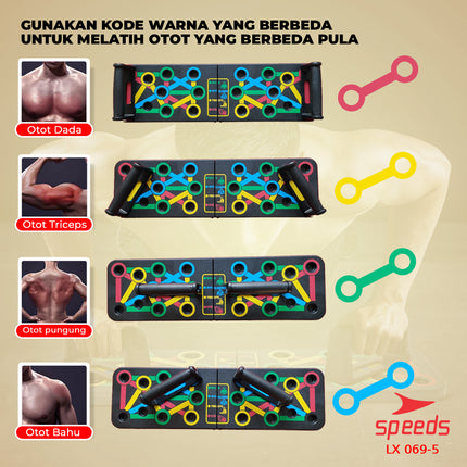 SPEEDS Push Up Board Push Up Stand Alat Push Up Portable Gym Fitness 069-5