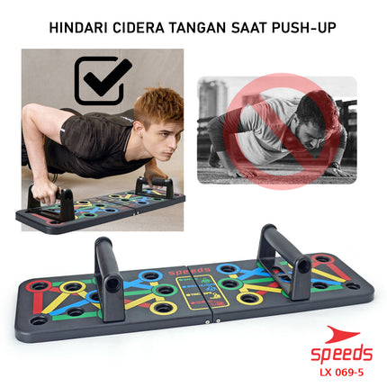 SPEEDS Push Up Board Push Up Stand Alat Push Up Portable Gym Fitness 069-5
