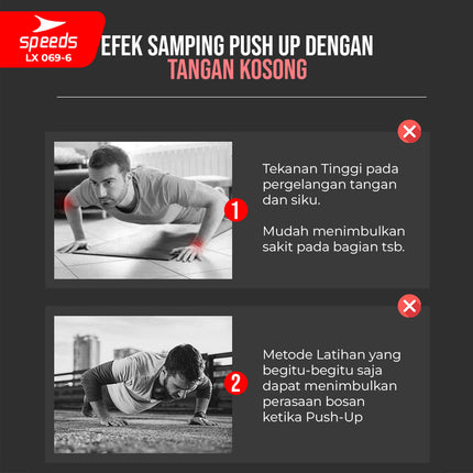 SPEEDS Push Up Stand Bar Alat Bantu Push Up Bar Olahraga Fitness Push Up Press Handles 069-6