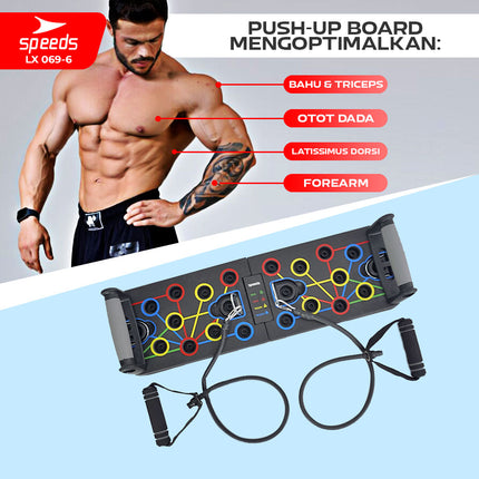 SPEEDS Push Up Stand Bar Alat Bantu Push Up Bar Olahraga Fitness Push Up Press Handles 069-6