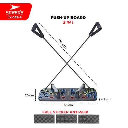 SPEEDS Push Up Stand Bar Alat Bantu Push Up Bar Olahraga Fitness Push Up Press Handles 069-6