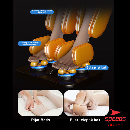 SPEEDS Kursi Pijat Elektrik Kursi Pijat Mobile/Rumah Alat Pijat Elektrik Kursi Relaksasi 070-1