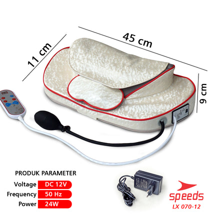 SPEEDS Bantal Pijat Portable Alat Pijat Elektrik Alat Pijat Terapi Bantal Pijat Multifungsi 070-12