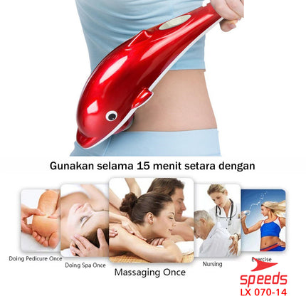SPEEDS Alat Pijat Dolphin 3in1 Dolphin Massage Hand Massager Alat Pijat Elektrik 070-14