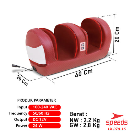 SPEEDS Alat Pijat Kaki Elektrik Bantal Pijat Kaki Alat Kesehatan Portable Foot Massager 070-16